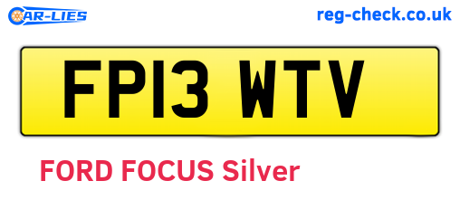FP13WTV are the vehicle registration plates.