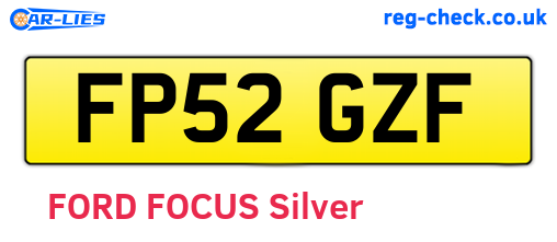 FP52GZF are the vehicle registration plates.