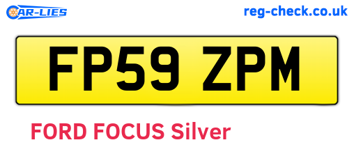 FP59ZPM are the vehicle registration plates.