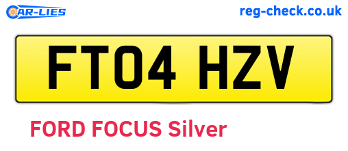 FT04HZV are the vehicle registration plates.