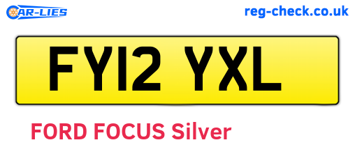 FY12YXL are the vehicle registration plates.