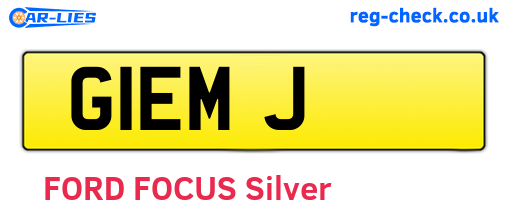 G1EMJ are the vehicle registration plates.