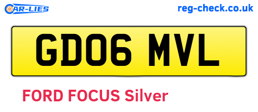 GD06MVL are the vehicle registration plates.