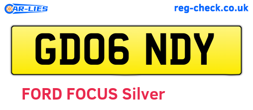 GD06NDY are the vehicle registration plates.