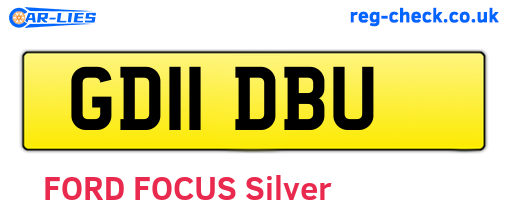 GD11DBU are the vehicle registration plates.