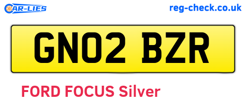 GN02BZR are the vehicle registration plates.