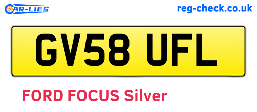 GV58UFL are the vehicle registration plates.