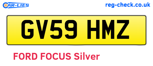 GV59HMZ are the vehicle registration plates.
