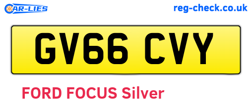 GV66CVY are the vehicle registration plates.
