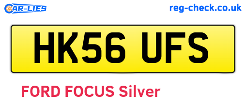 HK56UFS are the vehicle registration plates.