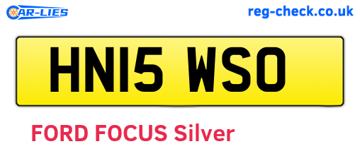 HN15WSO are the vehicle registration plates.