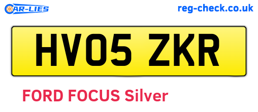 HV05ZKR are the vehicle registration plates.