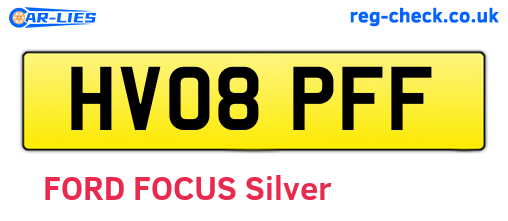 HV08PFF are the vehicle registration plates.