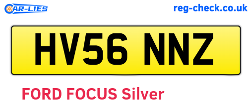 HV56NNZ are the vehicle registration plates.