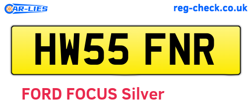 HW55FNR are the vehicle registration plates.