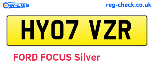 HY07VZR are the vehicle registration plates.