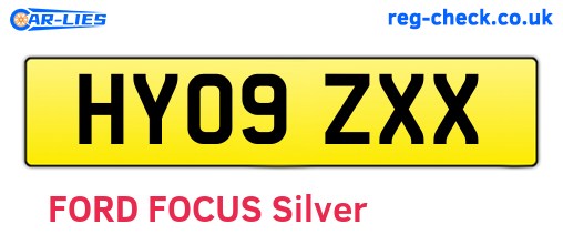 HY09ZXX are the vehicle registration plates.