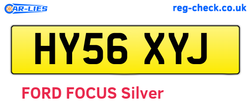 HY56XYJ are the vehicle registration plates.