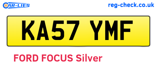 KA57YMF are the vehicle registration plates.
