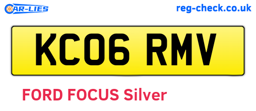 KC06RMV are the vehicle registration plates.