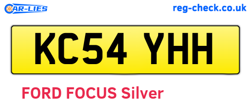 KC54YHH are the vehicle registration plates.