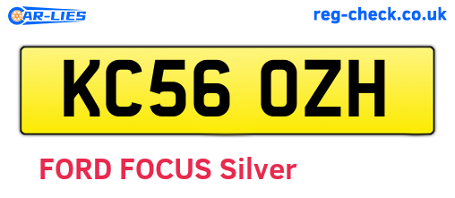 KC56OZH are the vehicle registration plates.