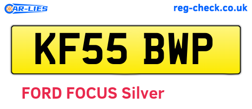 KF55BWP are the vehicle registration plates.