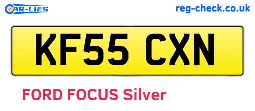 KF55CXN are the vehicle registration plates.