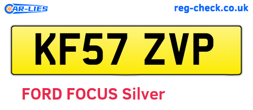 KF57ZVP are the vehicle registration plates.
