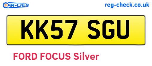 KK57SGU are the vehicle registration plates.