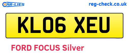 KL06XEU are the vehicle registration plates.