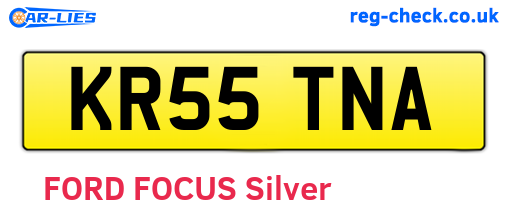 KR55TNA are the vehicle registration plates.