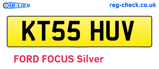 KT55HUV are the vehicle registration plates.