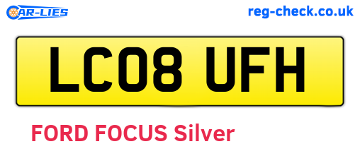 LC08UFH are the vehicle registration plates.