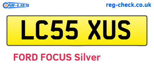 LC55XUS are the vehicle registration plates.