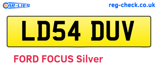 LD54DUV are the vehicle registration plates.