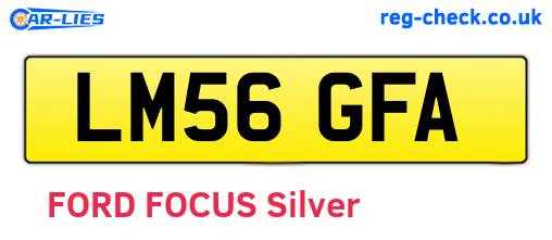 LM56GFA are the vehicle registration plates.