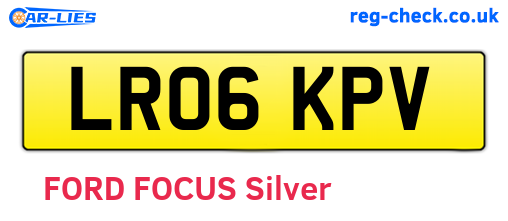 LR06KPV are the vehicle registration plates.