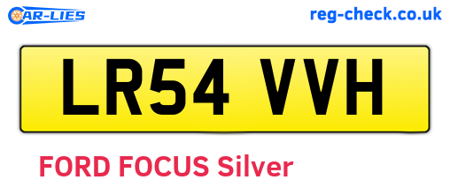 LR54VVH are the vehicle registration plates.