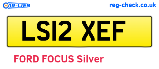 LS12XEF are the vehicle registration plates.