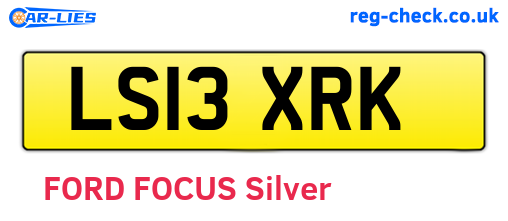 LS13XRK are the vehicle registration plates.