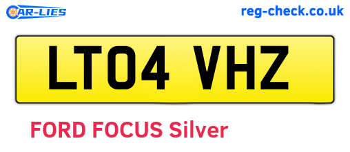 LT04VHZ are the vehicle registration plates.