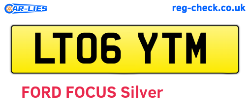 LT06YTM are the vehicle registration plates.