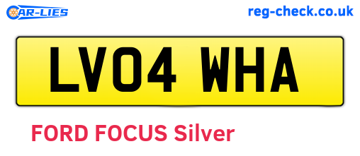 LV04WHA are the vehicle registration plates.