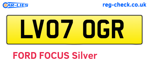 LV07OGR are the vehicle registration plates.