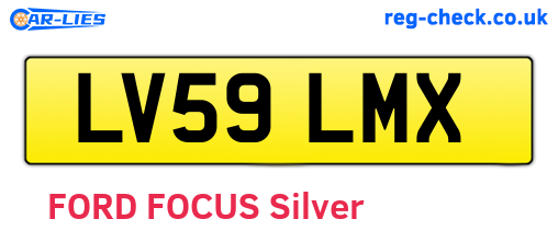LV59LMX are the vehicle registration plates.