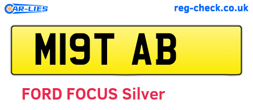 M19TAB are the vehicle registration plates.