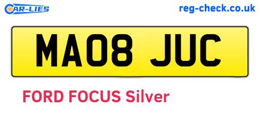 MA08JUC are the vehicle registration plates.