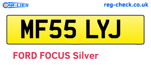 MF55LYJ are the vehicle registration plates.