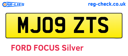MJ09ZTS are the vehicle registration plates.